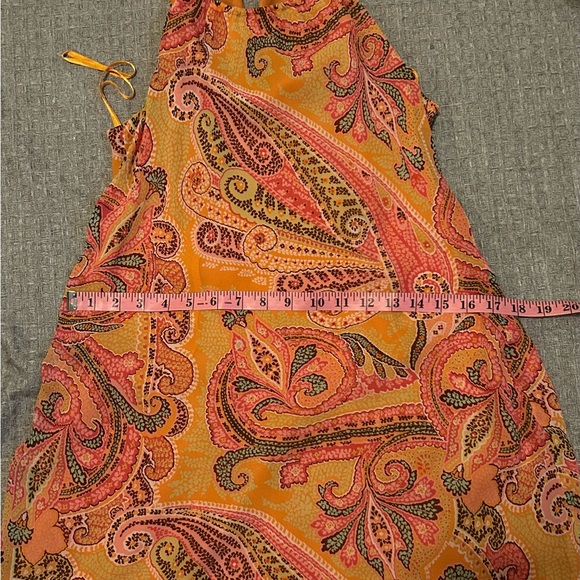 90s Ann Taylor Silk Paisley Slip Dress size 4 - Picture 2 of 7